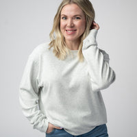 IN STOCK Corrine Ribbed Pullover Top - Light Grey