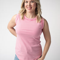 IN STOCK Morgan Micro Striped Tank - Pink