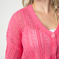 IN STOCK Callie Cropped Cardigan - Pink FINAL SALE