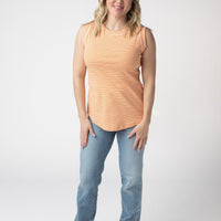IN STOCK Morgan Micro Striped Tank - Orange