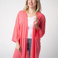 IN STOCK Ellie Cover-Up Kimono - Sunkissed Coral