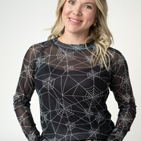 IN STOCK Blair Mesh Long Sleeve Top - Webs