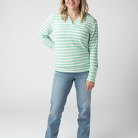 IN STOCK Amelia Striped Hoodie - Green