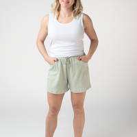 IN STOCK Candice Crinkle Shorts - Light Green