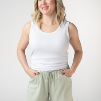 IN STOCK Candice Crinkle Shorts - Light Green