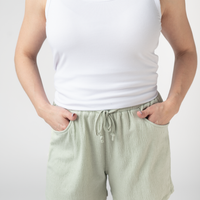 IN STOCK Candice Crinkle Shorts - Light Green