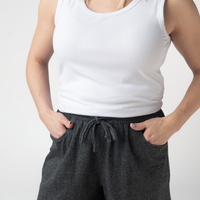 IN STOCK Candice Crinkle Shorts - Charcoal