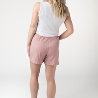 IN STOCK Candice Crinkle Shorts - Dusty Rose