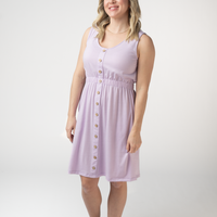 IN STOCK Beverly Button Dress - Lavender