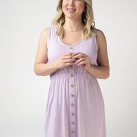 IN STOCK Beverly Button Dress - Lavender