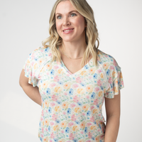 IN STOCK Raelynn V-Neck Top - Petal Gardens