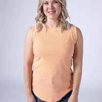 IN STOCK Morgan Micro Striped Tank - Orange