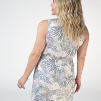 IN STOCK Beverly Button Dress - Pineapple Leaf