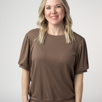 IN STOCK Katie Cozy Top - Mocha