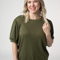 IN STOCK Katie Cozy Top - Olive