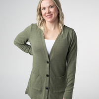 IN STOCK Cori Cardigan - Heathered Olive