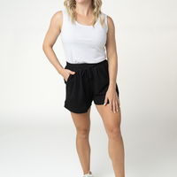 IN STOCK Weslie Waffle Shorts - Black