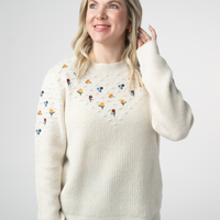 IN STOCK Micro Flower Sweater - Ivory