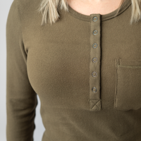 IN STOCK Georgia Long Sleeve Top - Olive