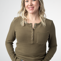 IN STOCK Georgia Long Sleeve Top - Olive