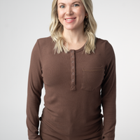 IN STOCK Georgia Long Sleeve Top - Brown