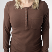 IN STOCK Georgia Long Sleeve Top - Brown