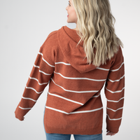 IN STOCK Maddie Striped Hoodie - Pumpkin Spice
