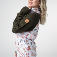 IN STOCK Classic Zoey ZipCowl Sweatshirt - Autumn Leaves and Olive