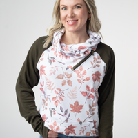 IN STOCK Classic Zoey ZipCowl Sweatshirt - Autumn Leaves and Olive