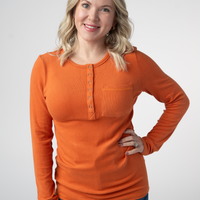 IN STOCK Georgia Long Sleeve Top - Pumpkin Spice