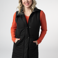 IN STOCK Harlow Long Vest - Black