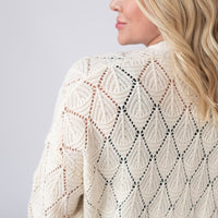 IN STOCK Open Knit Cardigan - Ivory