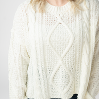 IN STOCK Cable Knit Sweater - Ivory