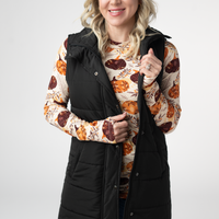 IN STOCK Harlow Long Vest - Black