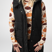 IN STOCK Harlow Long Vest - Black