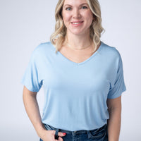 IN STOCK Chloe Cozy Top - Sky Blue FINAL SALE