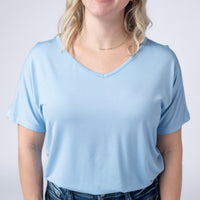 IN STOCK Chloe Cozy Top - Sky Blue FINAL SALE