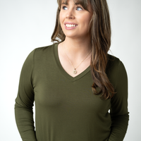 IN STOCK Larissa Long Sleeve - Dark Olive