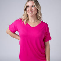 IN STOCK Chloe Cozy Top - Hot Pink