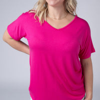 IN STOCK Chloe Cozy Top - Hot Pink