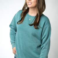 IN STOCK Vintage Wash Pullover - Teal