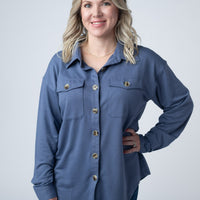 IN STOCK Brenna Button Down Top - Denim