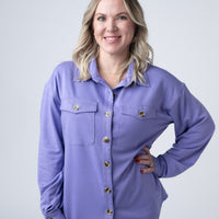 IN STOCK Brenna Button Down Top - Purple
