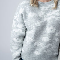 IN STOCK Floral Abstract Sweater - Grey