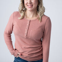 IN STOCK Georgia Long Sleeve Top - Rose