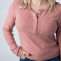 IN STOCK Georgia Long Sleeve Top - Rose