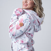 IN STOCK HalfZip Hoodie - Pink Bloom