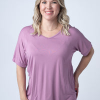 IN STOCK Bamboo V Neck Tee - Pink
