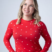 IN STOCK Blair Long Sleeve Top - Sweetheart Red