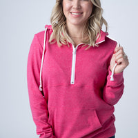 IN STOCK Pixie Pocket Halfzip Hoodie - Hot Pink